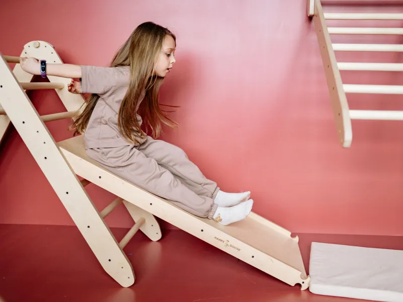 The indoor gross-motor gym at Cedar Lane